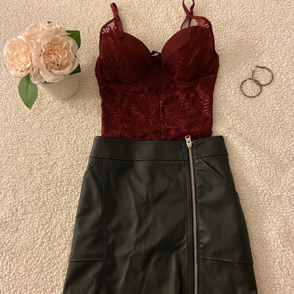 Black Leather Skirt